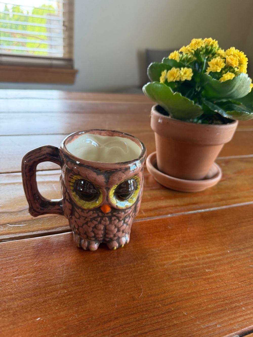 Ceramic Owl Espresso Mug - Brown